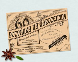 Retro pozvánka na oslavu