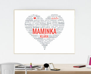 dárek pro maminku - obrázek na stěně