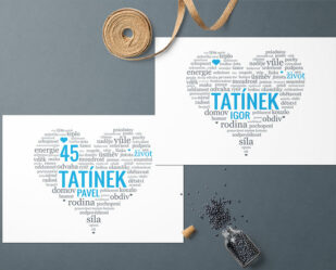 dárek pro tátu - oba obrázky na stole