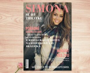 Pozvánka jako obálka časopisu pro ni