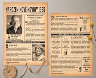 narozeninové noviny 1965