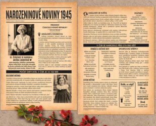 Narozeninové noviny 1945 - retro