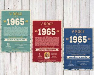 Retro narozeninová pozvánka 1965