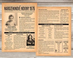 narozeninové noviny 1976 - dvoustranné