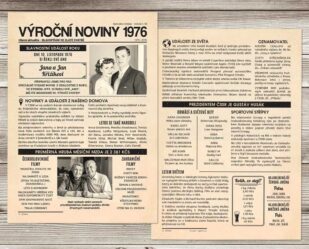 noviny k výročí svatby 1976