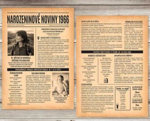 Narozeninové noviny 1966 s fotografiemi