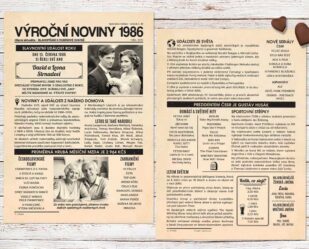 Noviny k výročí svatby 1986 - rubínová svatba
